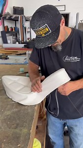 This is what @stitchysbabee does when I’m not paying attention. Working on leather buttons for @saints_kustom_paint hard tail seat in all white leather. #dofunshit #upholsteryshop #upholstery #leatherwork #upholsterylife #upholsterylife #customshop | Clint Sharp