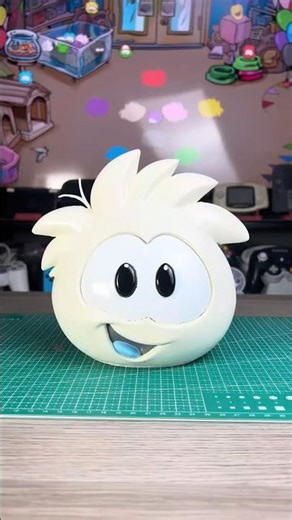 Imprimí en tamaño real al puffle blanco de Club Penguin