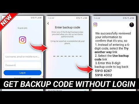 How to Get 8 Digit Backup Code for Instagram without Login 2025 Instagram Authentication Code Forgot