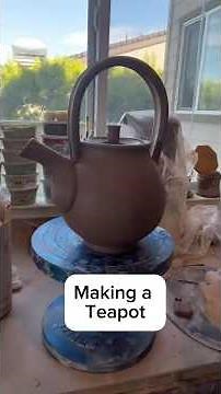 Making a teapot- the whole greenware process #wheelthrowing #thrownandaltered #teapot #teapots #clay