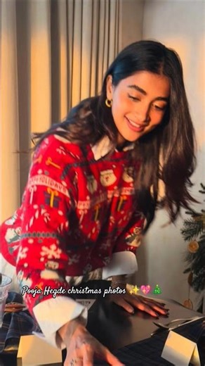 Pooja Hegde christmas photos ✨💖🎄 #poojahegde #christmas #photo #shorts #gorgeous #fablous #fashion