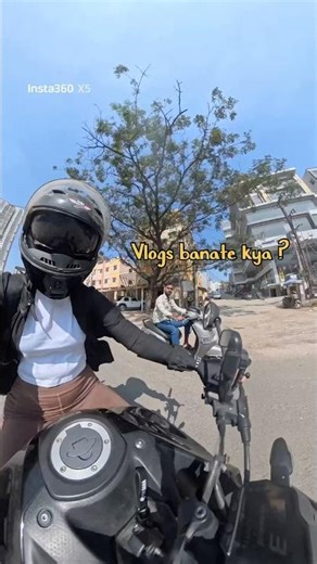 First day -vlog insta 360🥰 #bike #hyderabad #mt15riders #bikergirl