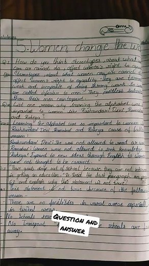 Class 7 Civic Chapter 5 Women change the world Question and Answer