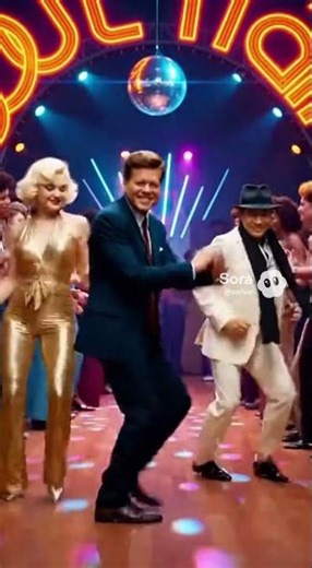 JFK and Frank Sinatra dancing on Soul Train with Marylin Monroe