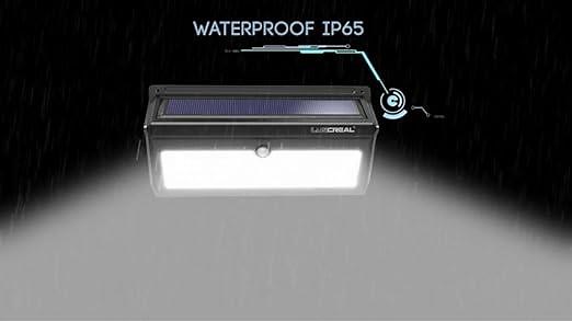Solar lights Outdoor, Luscreal Super Bright 100 LED Solar Motion Sensor Security Wall Lights for...