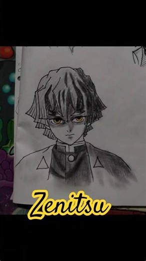 Zenitsu #drawing #art #anime #trending #demonslayer #sketching #kimetsunoyaiba #shorts #viral #arts
