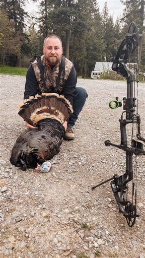 Bow Hunting Turkey on Our Property | First of the Season #shorts
