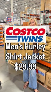 How nice are these men’s Hurley shirt jackets for just $29.99! #costco #costcofinds #jacket #menstyle #mensfashion | Costco Twins
