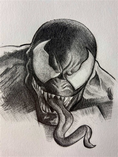 How to Draw Venom Step-by-Step (Simple Drawing)