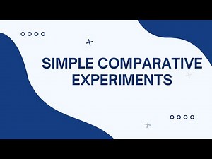 Simple Comparative Experiments | Hypothesis Testing Framework