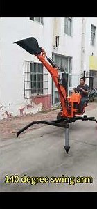 Towable Spider Digger Mini Excavator Digger Tractor Backhoe 360 degree rotation#excavator #backhoe