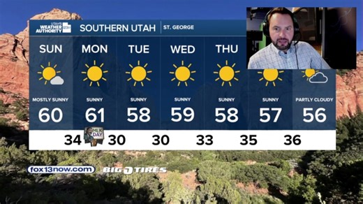 A gorgeous start to Sunday statewide. Less haze for northern Utah as you head out early with above normal highs. Tracking a potential storm for northern Utah later in the week. Here's what we're looking at right now. | FOX 13 News