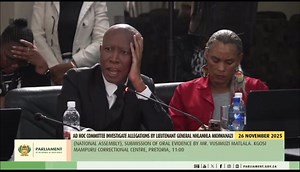 ♦️ Must Watch ♦️ Commander-in-Chief and President of the EFF, Julius Malema, clarifies to Cat Matlala that whatever he shares, including any evidence presented before the committee, cannot be used as evidence against him in court during the Ad Hoc Committee to Investigate Allegations made by Lieutenant General Mkhwanazi. #EFFInParliament #AdHocCommittee | Economic Freedom Fighters