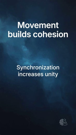 Why coordinated movement increases group cohesion
