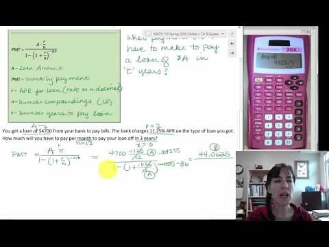 9.4 Borrowing Money: Example of using the Installment Loan Formula to find a Payment p28