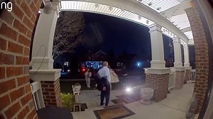 Horrific moment married couple are robbed by callous thieves on their doorstep