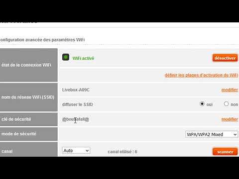 Modifier Mot de passe WIFI Livebox