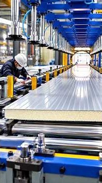 How Insulated Sandwich Panels Are MASS-Produced in a Korean Factory 🏭