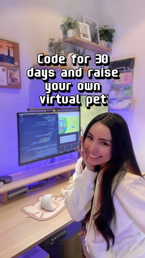 Ale Thomas | Code + Tamagotchi???? 🥹👾 If you wanna learn or practice your coding skills while also raising a cute lil virtual pet, you NEED to start the... | Instagram