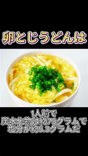 Is egg-covered udon good for your health? Nutritional balance