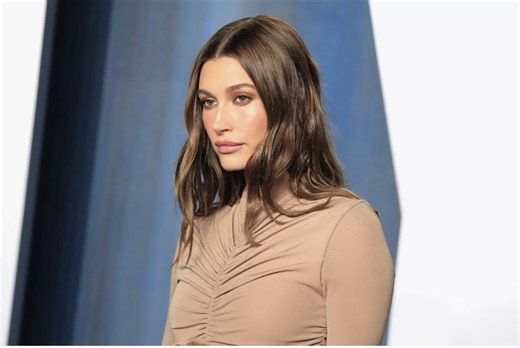 Hailey Bieber Wore a Micro Mini Dress With the Coolest Faux Croc Jacket