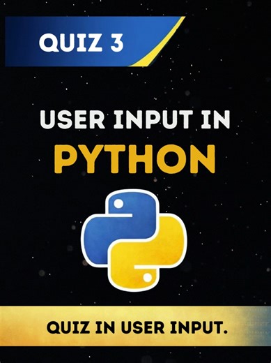 user input in python | Quiz 3 #PythonTutorial #LearnPython #Python #codewithasim #userinput