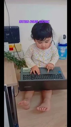 Future coder in the making? 👩‍💻 Kritika's already on it! 😄 #Kritika