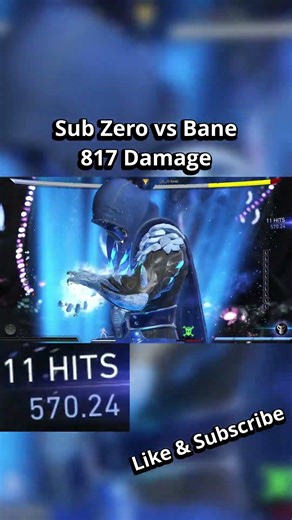 Injustice 2 - Sub-Zero vs Bane 817 Damage Combo #injustice2 #fgc