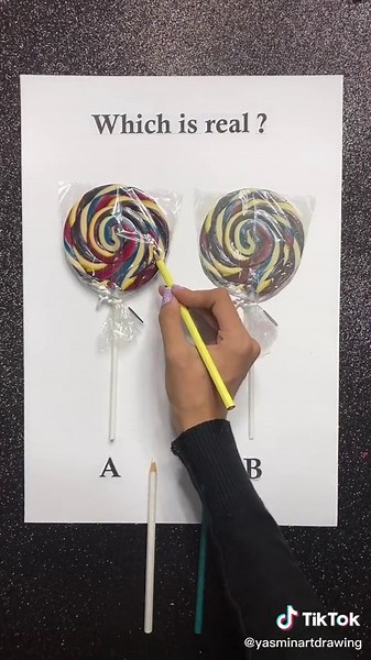 DIY Drawing of Lollipop: Which is Real?