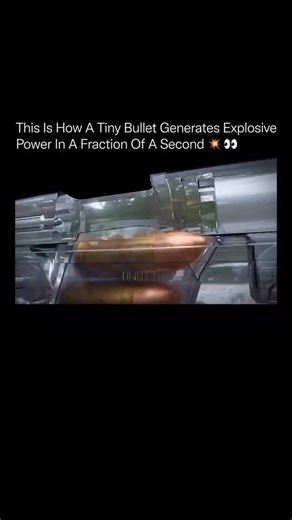 FACTS on Instagram: "Most people have zero idea what actually happens inside a bullet the moment it fires ⚡🔬 What looks like a simple metal capsule is actually a miniature engineering system built with extreme precision to release controlled power in milliseconds. Inside every round is a primer, a tiny metal cup holding an impact-sensitive compound. When struck, it creates a fast spark that ignites the powder charge packed behind the projectile. As the powder burns, it releases high-pressure ga