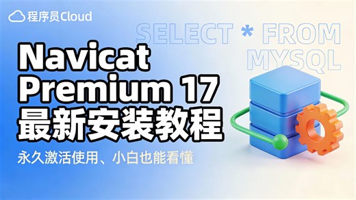 Navicat17安装+激活教程+免费可白嫖！！！小白也能学会、学不会来骂我！！！