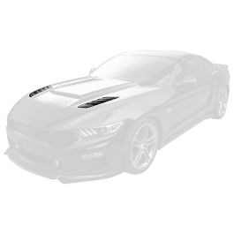 Roush Heat Extractor Hood Insert Molded Black Pair Mustang GT 2015-2017