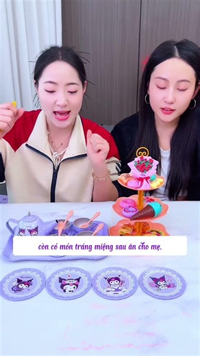 Review of Kuromi afternoon tea and dessert set #funnyshorts