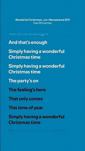 Wonderful Christmastime - Paul McCartney (Lyrics)