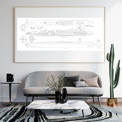 Ohio Class Submarine Blueprint, Naval Line Drawing, Military Schematic (digital Download) - Etsy