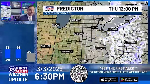 6.9K views · 31 reactions | Tracking rain and snow (yes, snow) with 13 FIRST ALERT Predictor by the Hour. | 13abc | Facebook
