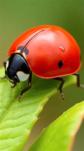 Ladybug🐞 The Cutest Killer of the Garden | All About Animals The ladybug, also called the ladybird beetle, is a tiny but powerful garden hero. With its bright red, orange, yellow, or even black colors, it warns predators to stay away. Beneath its spotted shell are wings that let it fly fast. A single ladybug can eat up to 5,000 aphids, making it a farmer’s best friend. They roam solo, but during winter, they huddle in huge groups to hibernate. Harmless to humans but deadly to pests, ladybugs ha