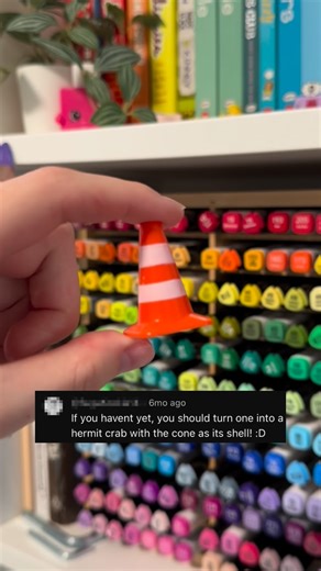 Salamander Creates on Instagram: "Making a cone into a hermit crab #reels #explorepage #art"