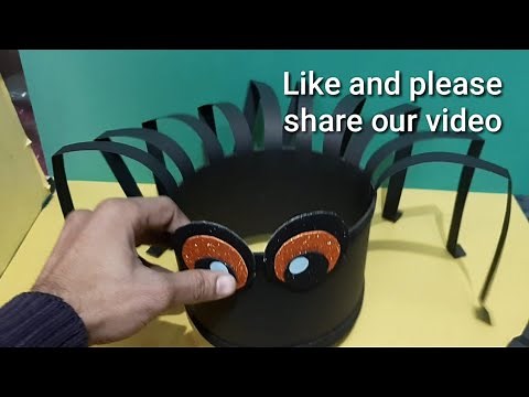 How to make spider cap || fancy dress competition ideas for kids ||