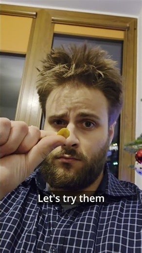 Trying the fava bean chips for the first time #favabeans #tastetest #funnyfaces