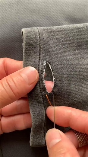 Satisfying Visible Mending Fabric Hole Repair