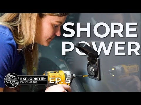 Installing a 30A Shore Power Inlet in our Ford Transit DIY Camper Van