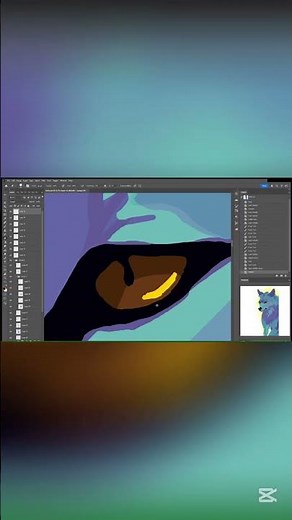Drawing a Mystic Wolf 🐺 Digital Art Speedpaint (Part 8) #shorts