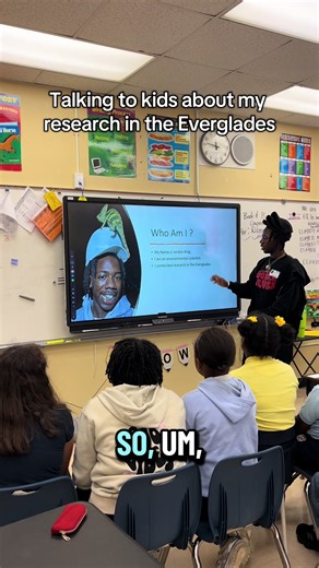 It feels so good to not only talk to our future generation, but also inspire them using my career in environmental science. As a scientist I feel like it is my duty to do this. This was definitely a surreal moment for me and I hope to visit more schools in the near future. #biologist #researchscientist #environmentalscience #scientist #stem