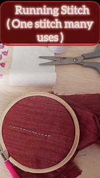How to sew a running stitch | Learn to hand sew:Running Stitch|Different ways to use running stitch