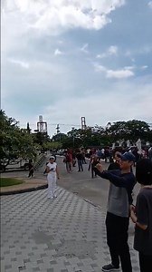 Guests of a hotel in the North Reclamation Area in Cebu City rushed to an open area after a prolonged tremor was felt past 9:30 a.m. on Friday, October 10, 2025. | via EHP | SunStar Cebu