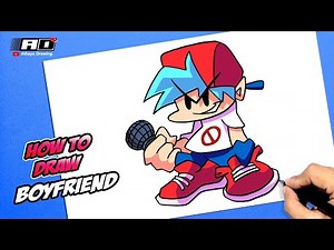 How to draw Boyfriend from Friday Night Funkin