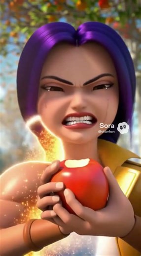 Girl Falls Off Bike Then THIS Happens 🍎💥 #shorts #funny #animation