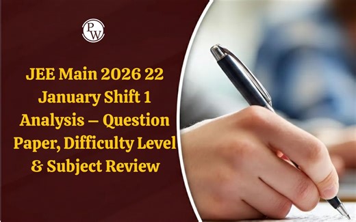 JEE Main 2026 22 January Shift 1 Analysis – Question Paper, Difficulty Level & Subject Review