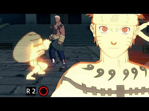 Naruto Storm Connections - Naruto (Nine Tails Chakra Mode) Complete Moveset